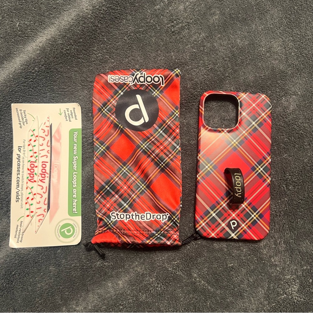 Loopy Case Red Plaid IPhone 13 Pro Max Case
